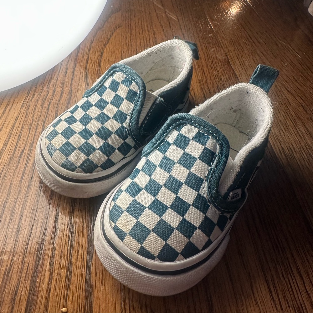 Stylish Checkered Slip-On Kids Sneakers